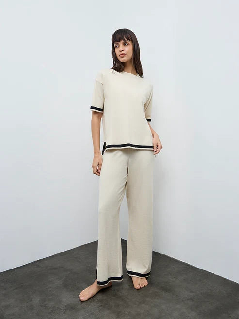 Minimal Chic Ivory Twin  Co - Ord Set