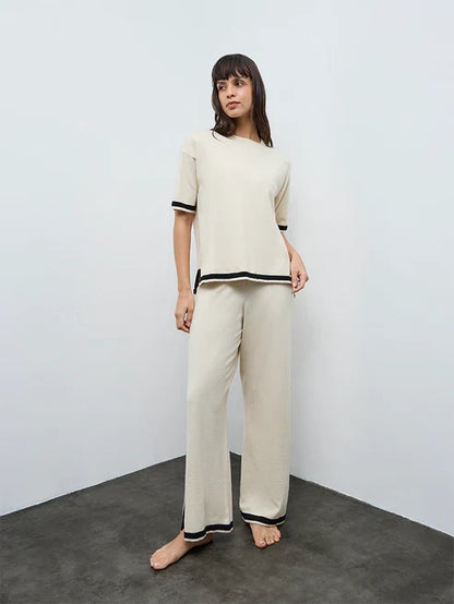 Minimal Chic Ivory Twin  Co - Ord Set