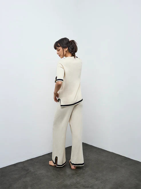 Minimal Chic Ivory Twin  Co - Ord Set
