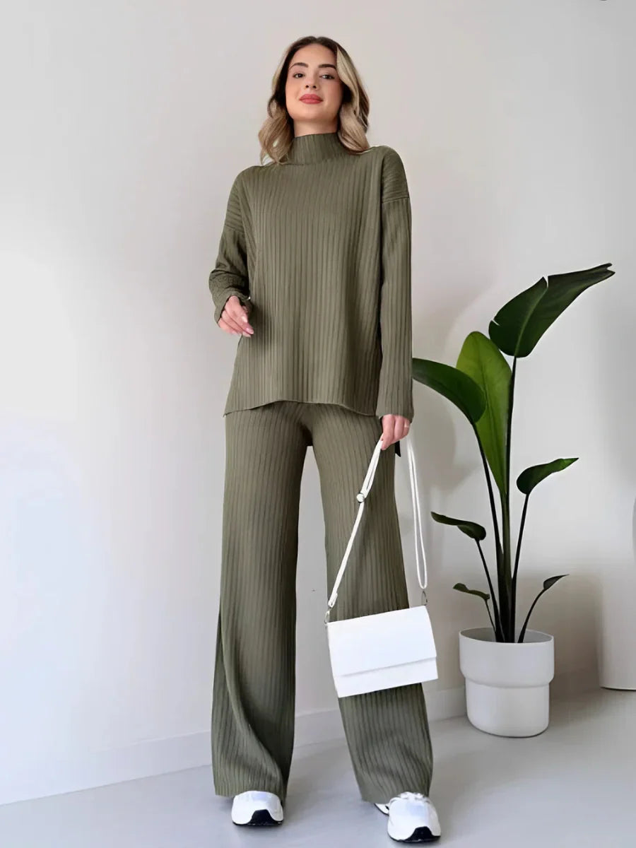 Sage Flow Wide-Leg Co - Ord Set